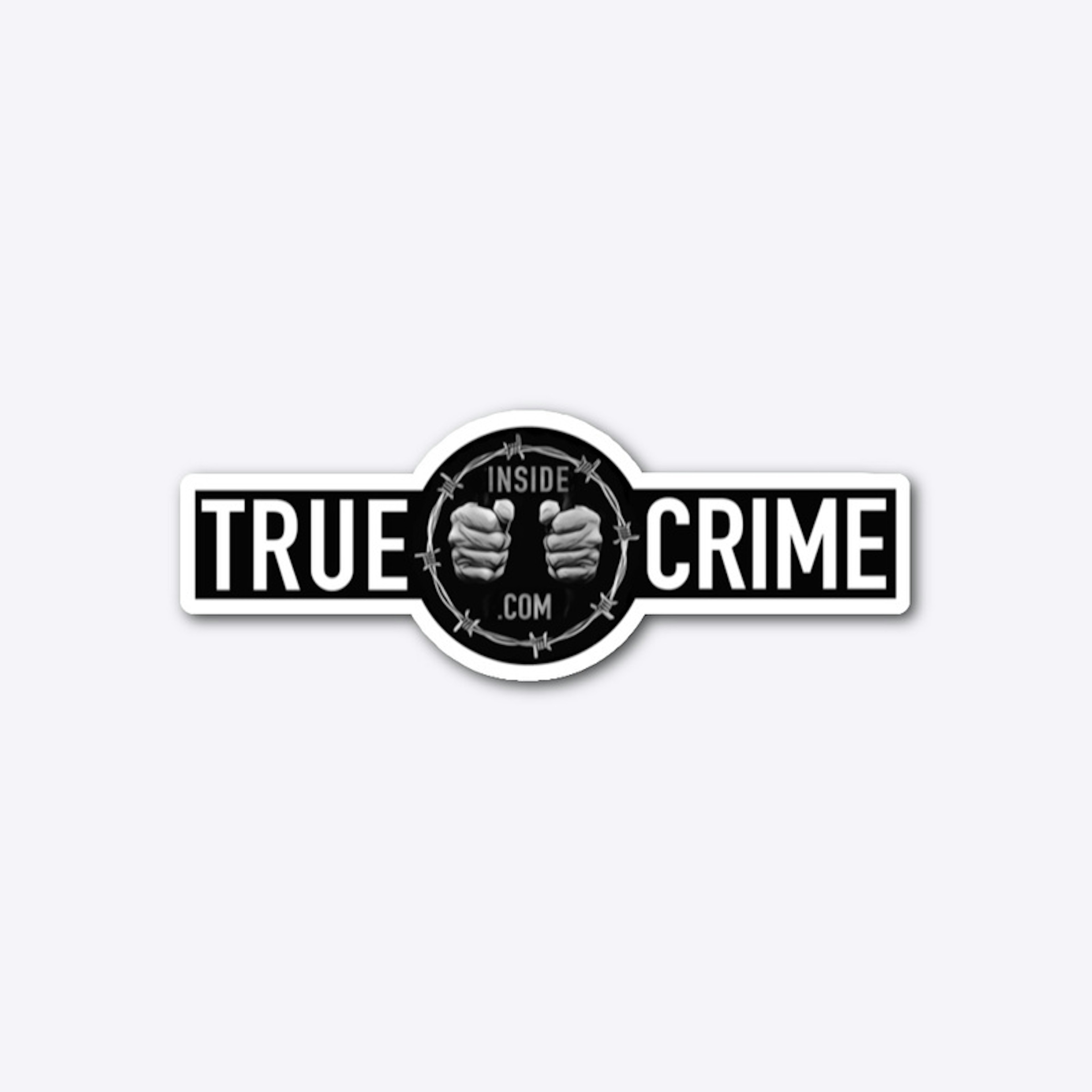 Inside true crime logo sticker